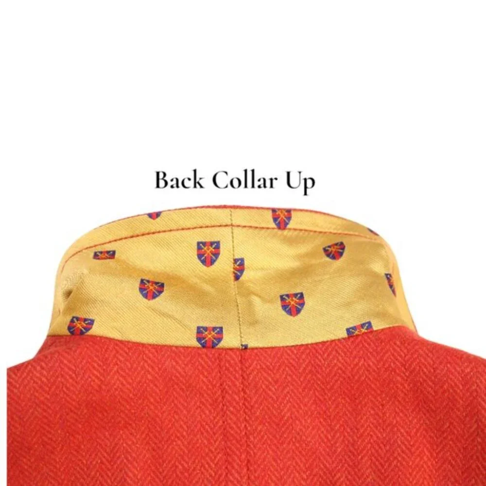 J. Crew Robert Noble Red Brick Vintage Wool Herringbone Tailored Shield Detail - Picture 10 of 16